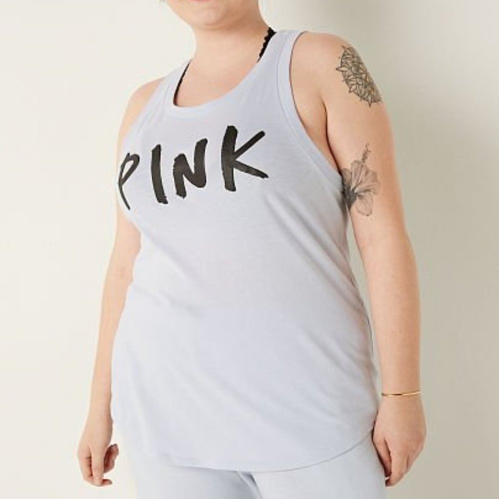 🔥 $$ ⬇️⬇️⬇️ 🔥VS PINK KNIT RACERBACK TANK TOP XL
